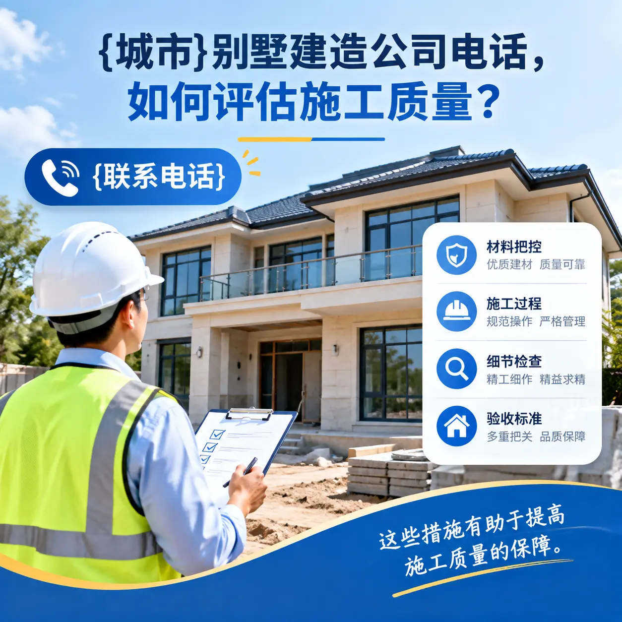 兴义别墅建造公司电话,如何评估施工质量?